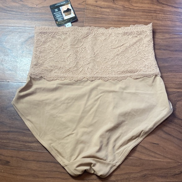 Shapermint Tummy Control High Rise Underwear Nude 3X NWT Lace Smooth - Picture 4 of 6